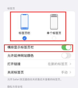 沈丘iPhone授权维修分享Safari浏览器如何切换标签栏位置 